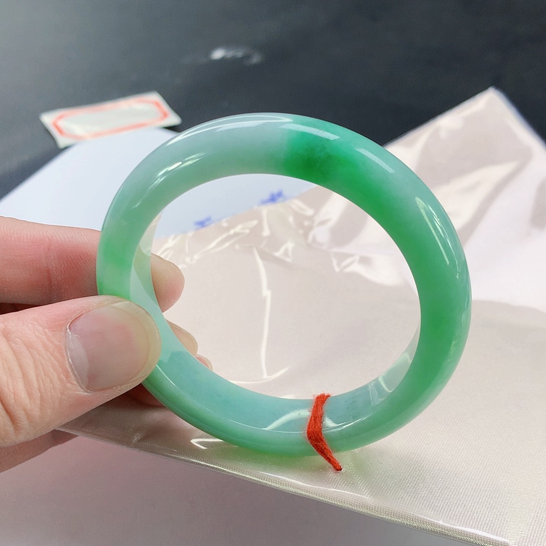 翡翠手镯未镶嵌052缅甸天然翡翠A货