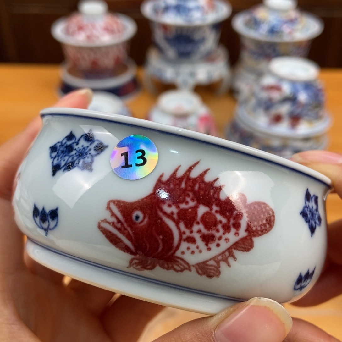 手绘现代茶具非古董