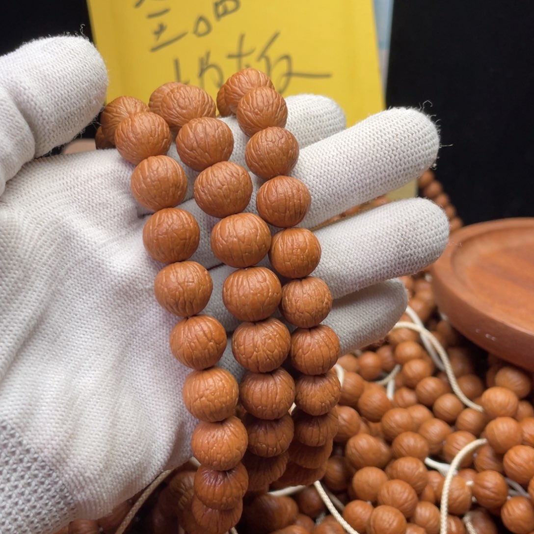 猴头核桃手串凤羽手持13