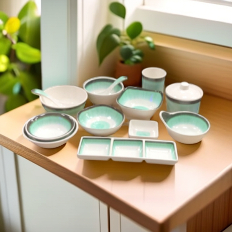 密胺餐具酒店摆台碗杯子勺子日韩餐具手把碗仿瓷杯子火锅油碟碗