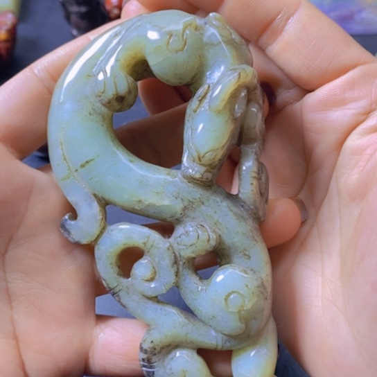 白玉菩提吊坠绅*摆件