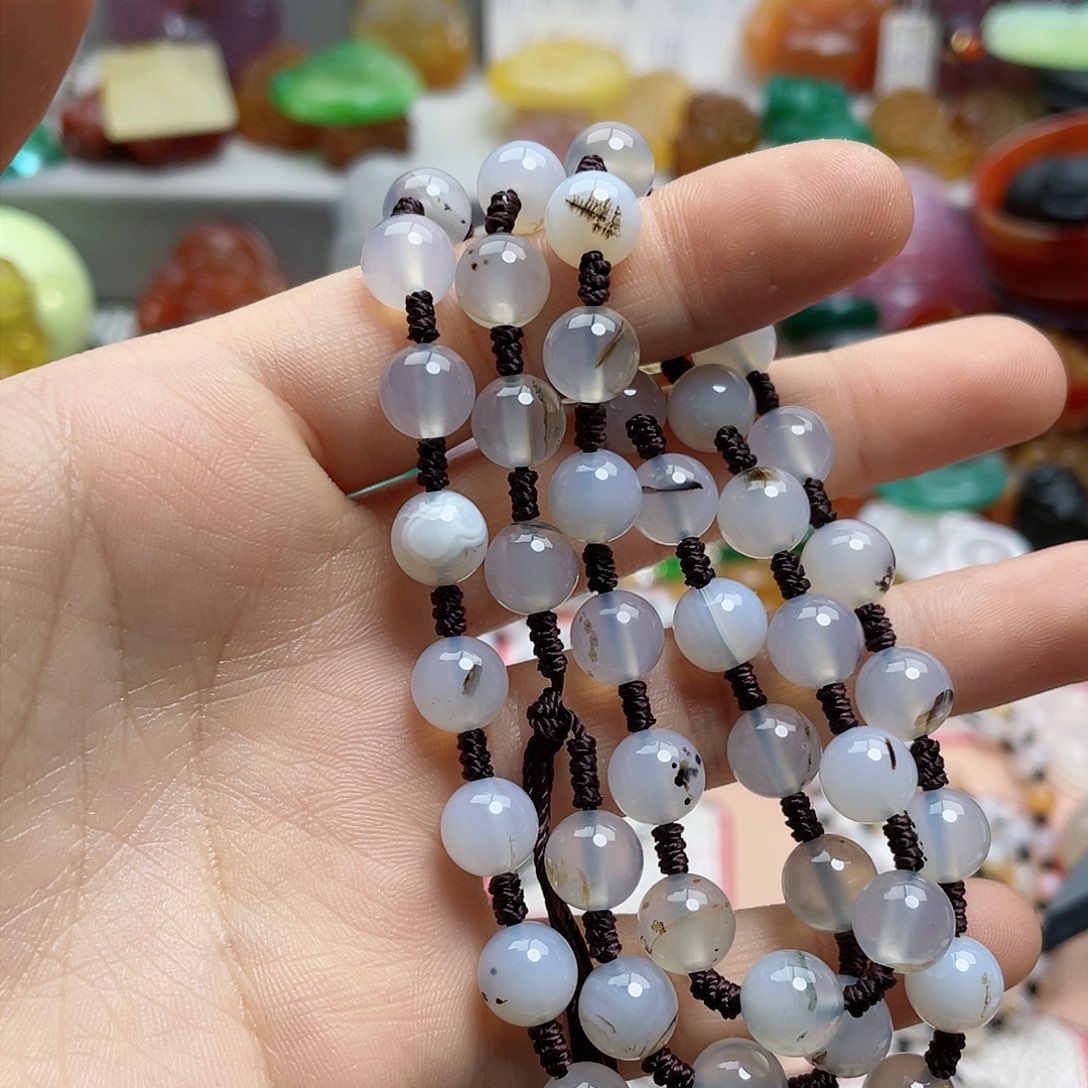 玛瑙/玉髓颈饰合金小*火