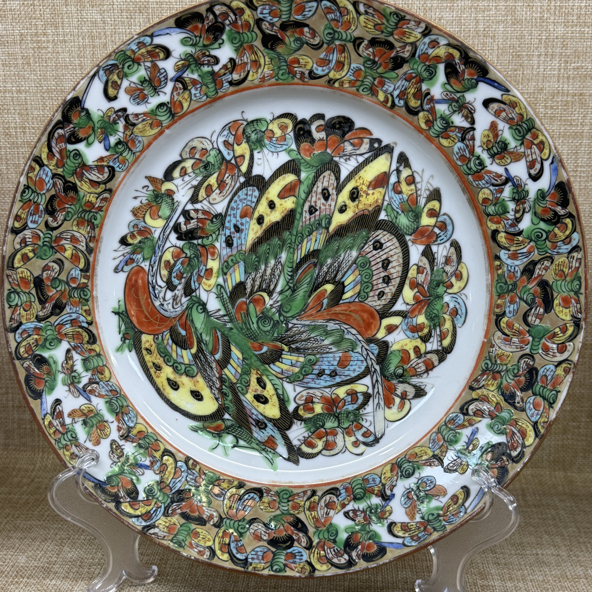 广彩百碟图大盘子全美品