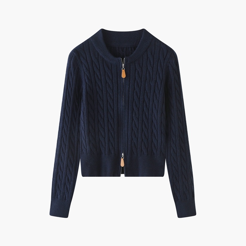 BAOFAFU-休闲风百搭刺绣女装毛针织衫长袖上衣小香风-9628