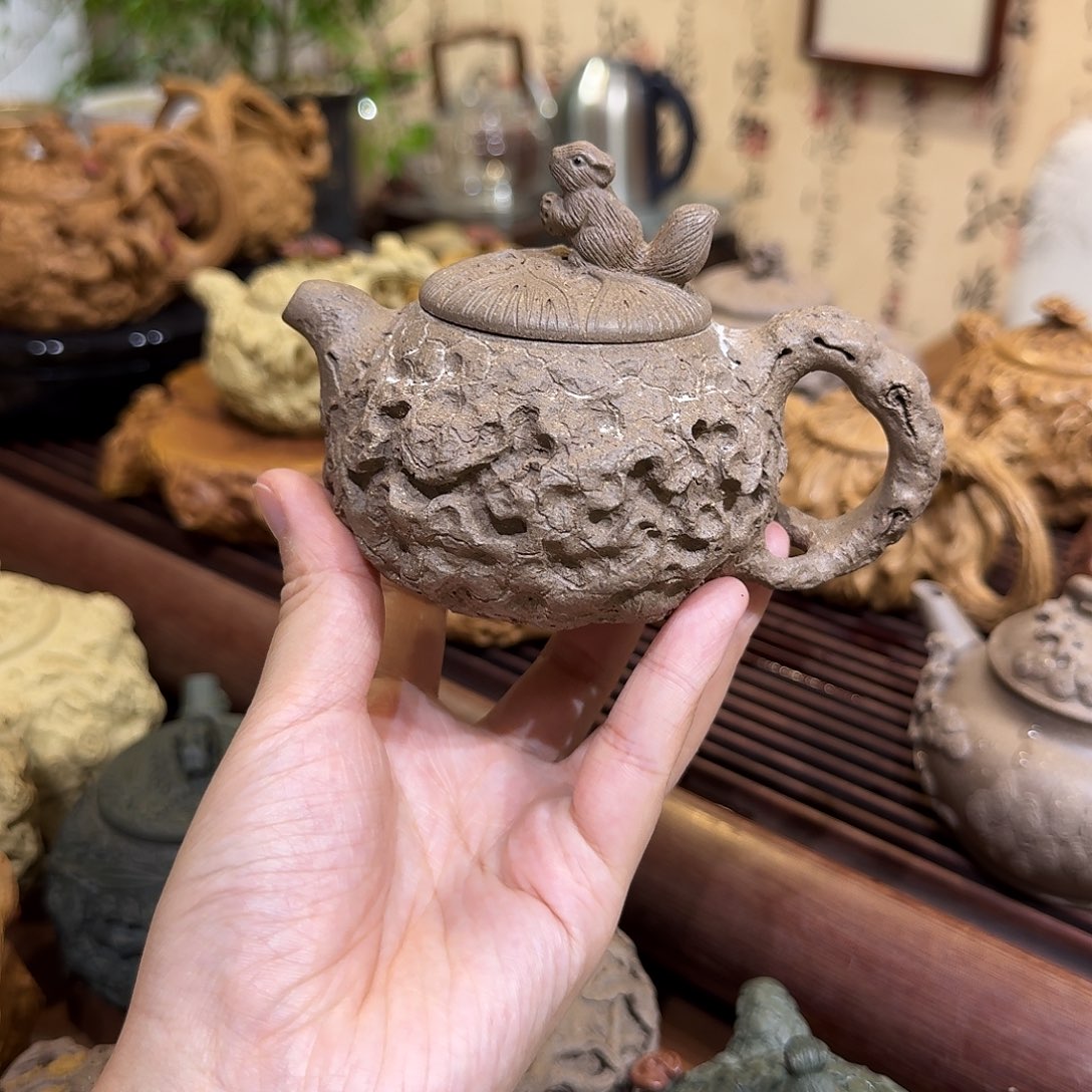 茶壶紫砂老料松鼠