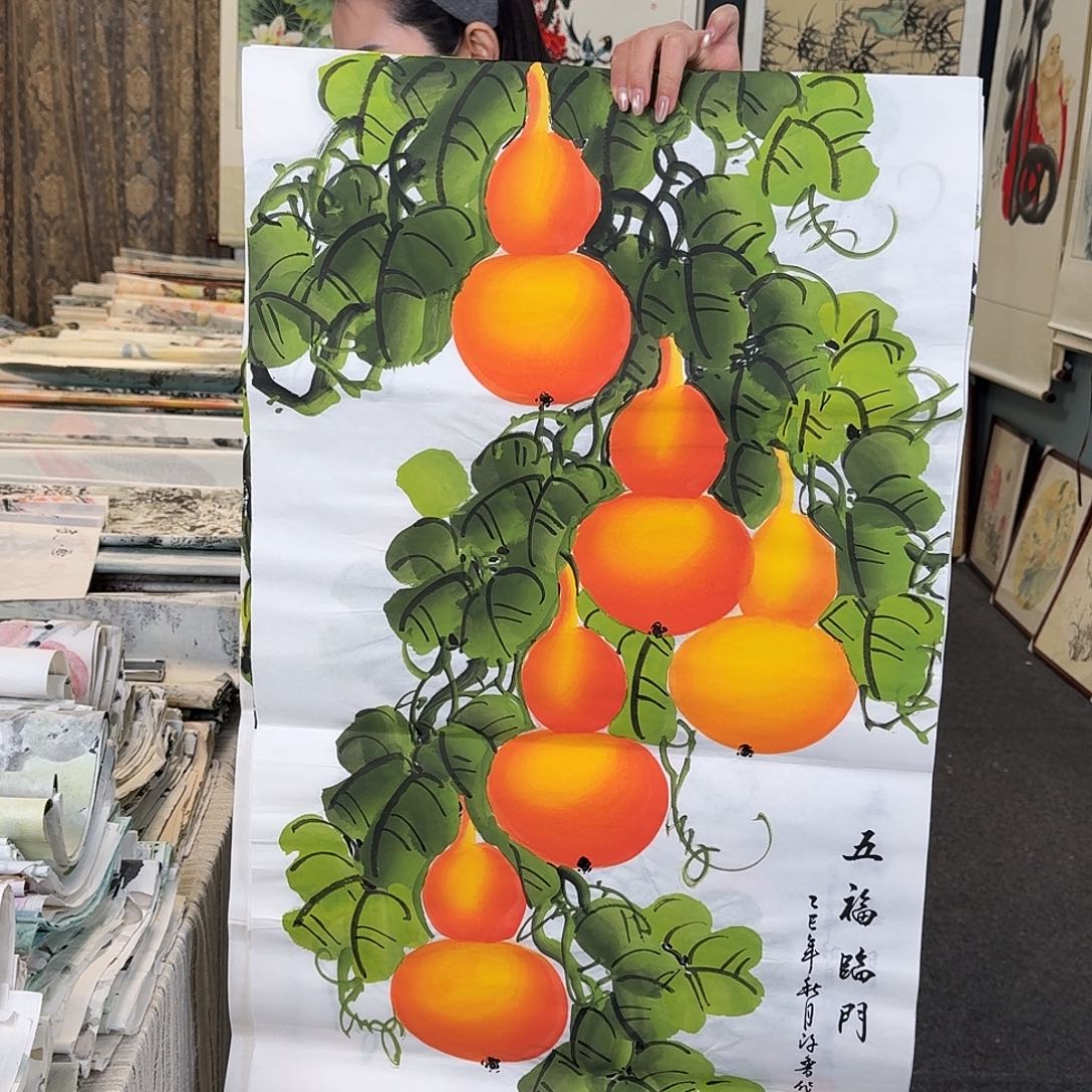 纯手绘国画作品好看三尺