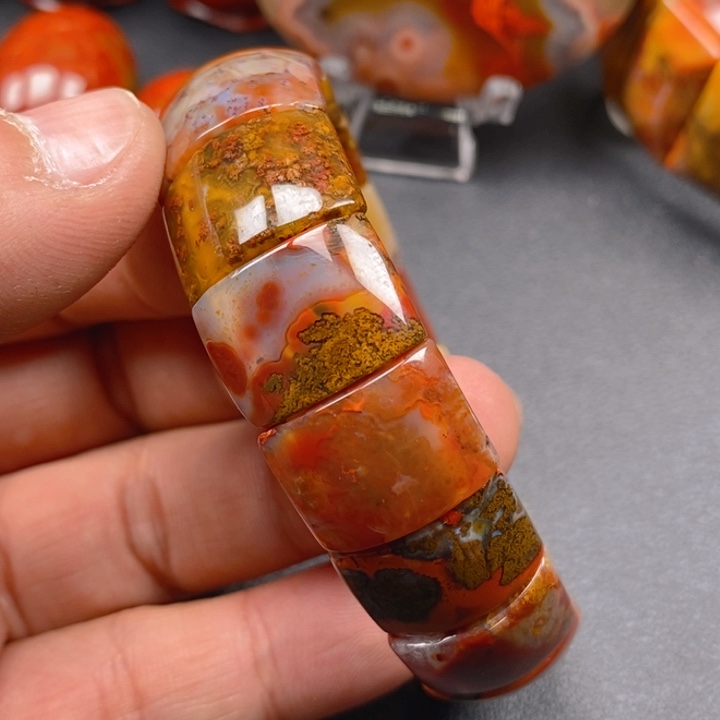 玛瑙/玉髓手链未镶嵌青**湖