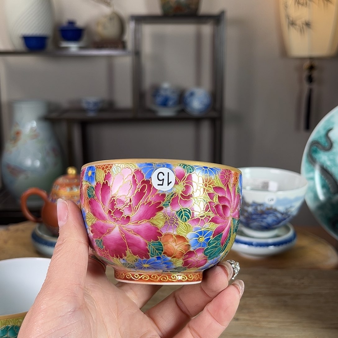 杯如**室景德镇陶瓷柴烧多人