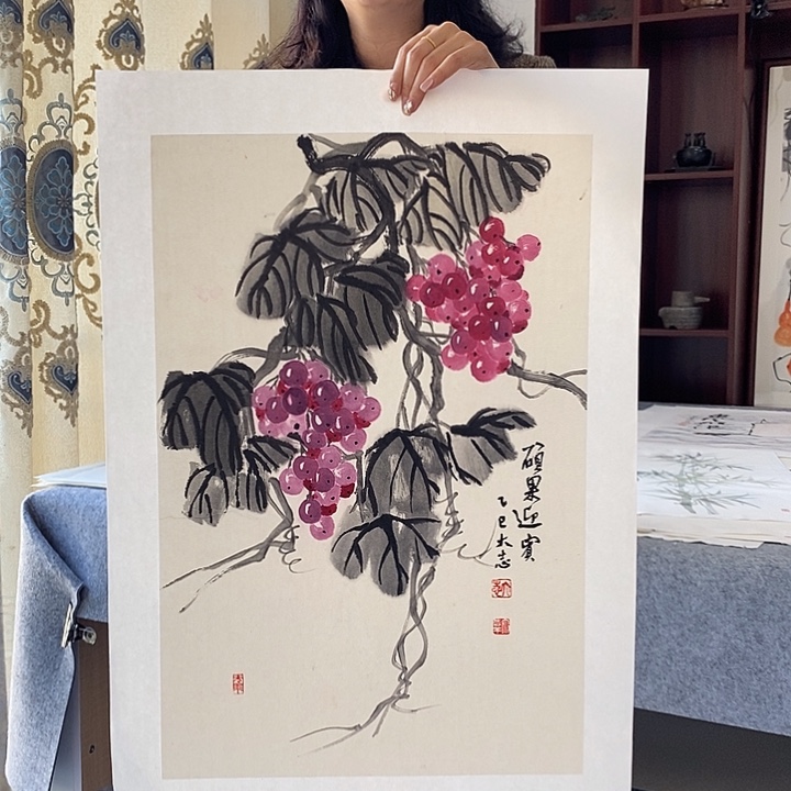 国画纯手绘国画写意作品43*63