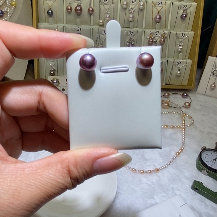 银S925镶嵌耳饰淡水珍珠