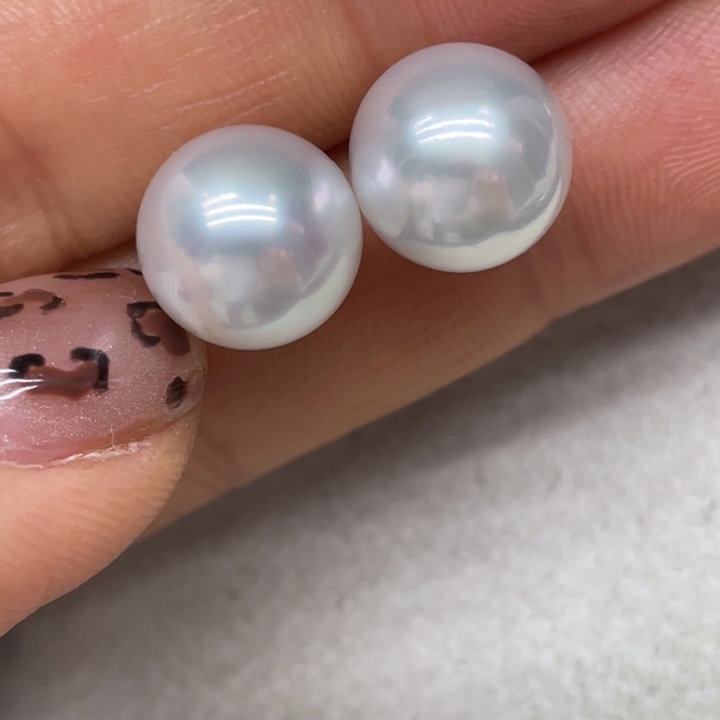 海水珍珠耳饰18K金镶嵌