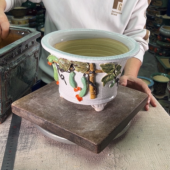 s***r泳坤堂石湾花盆陶瓷