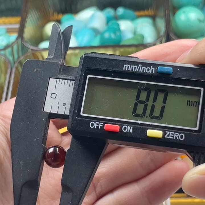 蜜蜡裸石未镶嵌微瑕8mm血珀圆珠