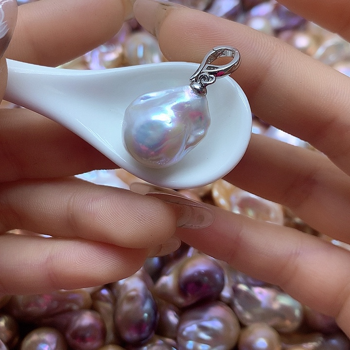 淡水珍珠耳饰银S925镶嵌