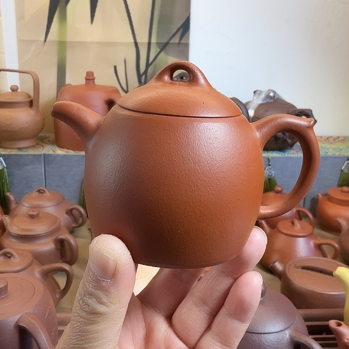 茶壶紫砂全手工朱泥150cc微瑕