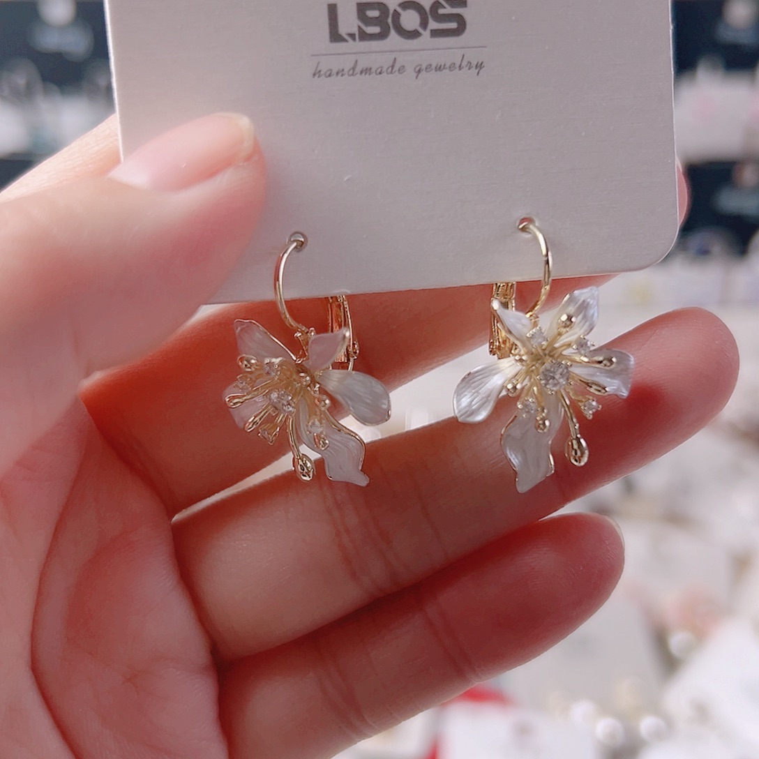 琉璃铁合金合金耳环的