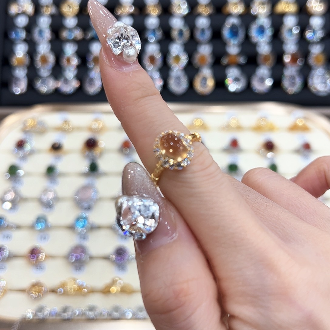 水晶金色拖不保色介意慎拍银托不掉色银S925镶嵌刘**.