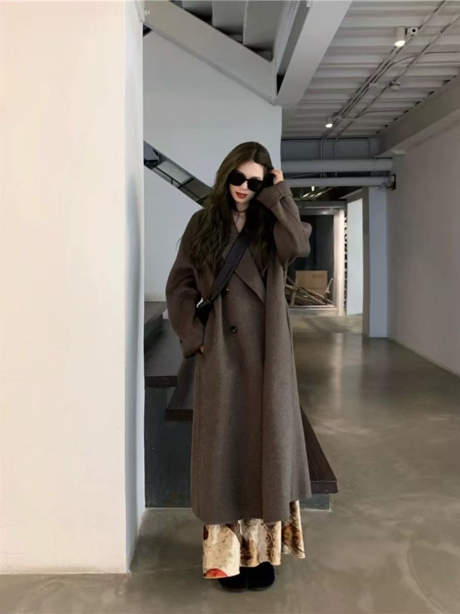 4201-4400冬季双面羊毛大衣女士外套