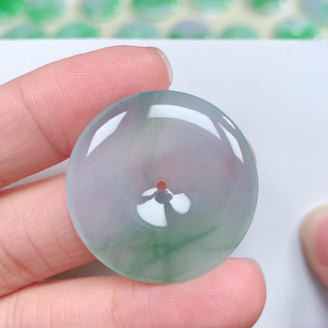 翡翠未镶嵌颈饰30-5.0