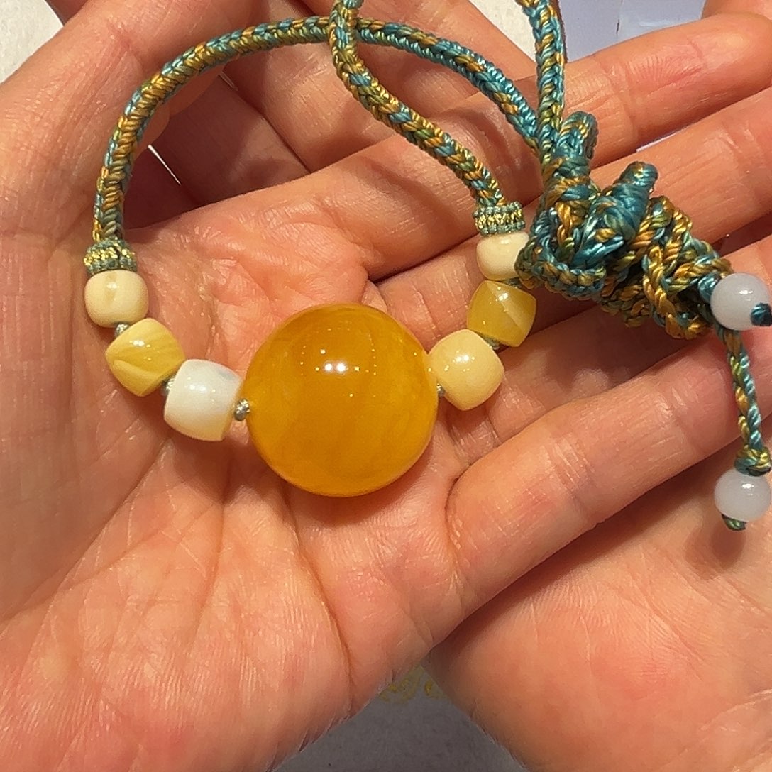 琥珀颈饰未镶嵌蜜蜡项链