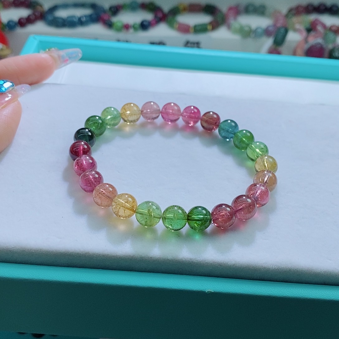 碧玺手链未镶嵌8mm左右