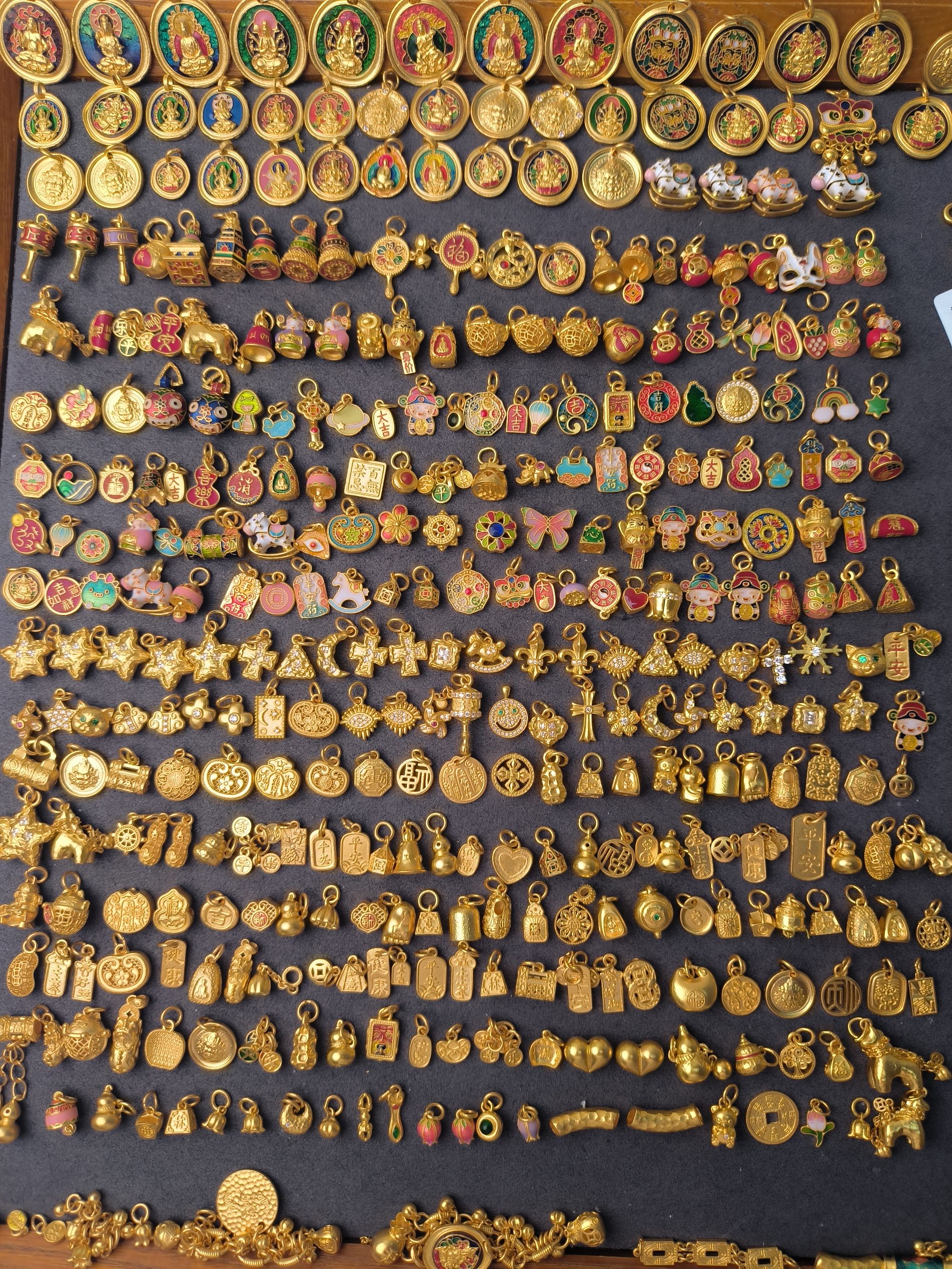 足金999 大盘看这里【高温烧蓝素金配件】看款链接勿拍