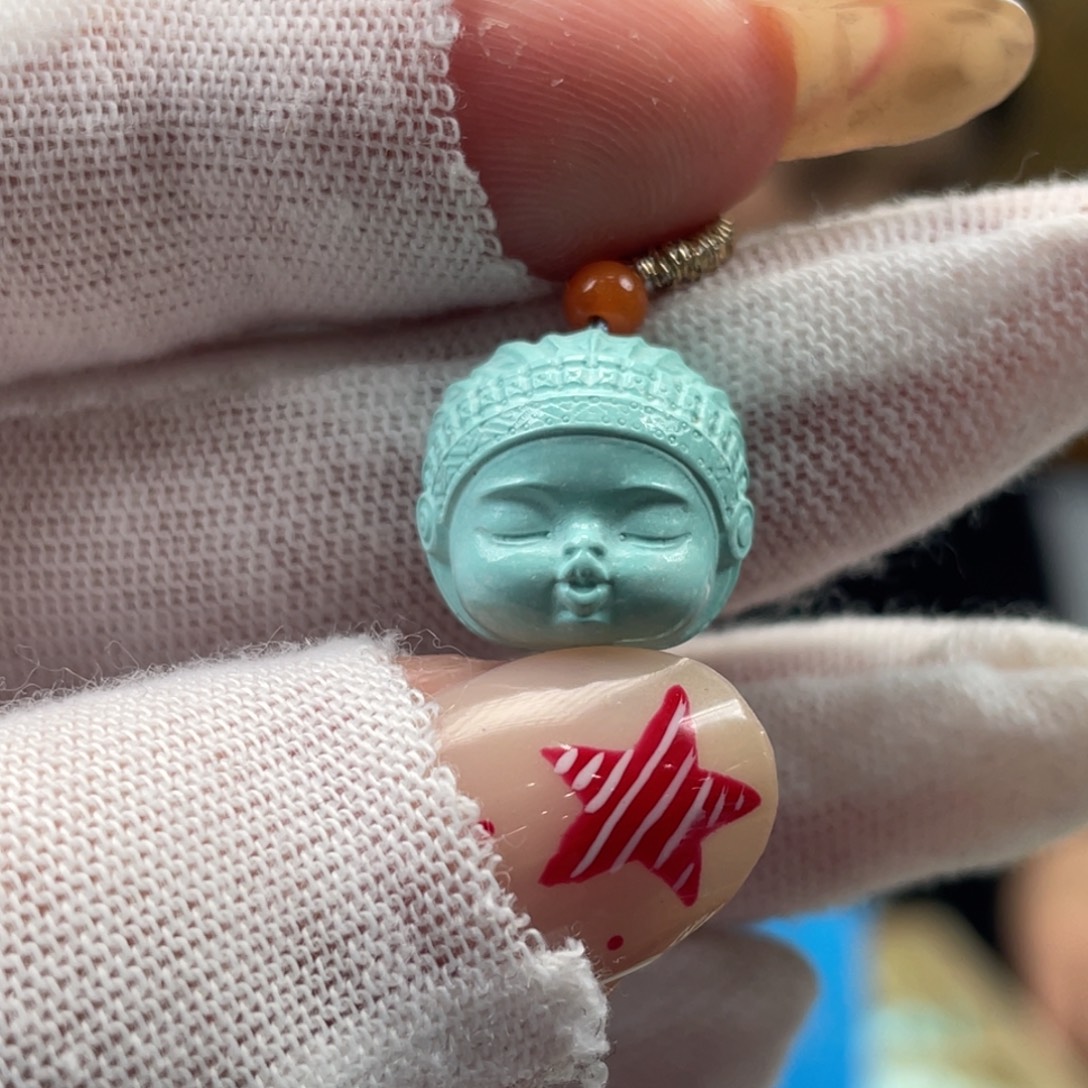 绿松石未镶嵌挂件