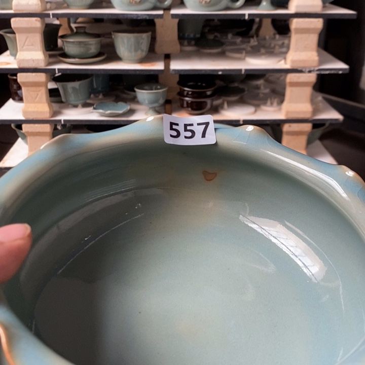 萬***心瓷摆件原矿釉原产地汝瓷大瑕