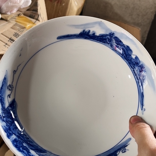 盘8寸手绘深窝盘一个陶瓷