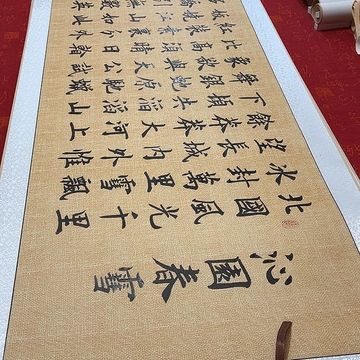 书法北国卷轴雷伟205✖️55厘米左右手写