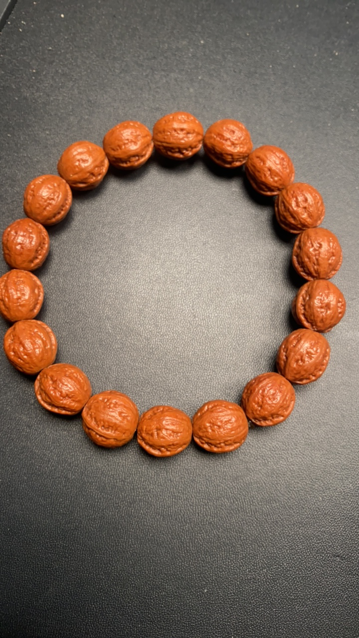 红油皮水晶皮方尊核桃文玩手串精品收藏14 15 15 