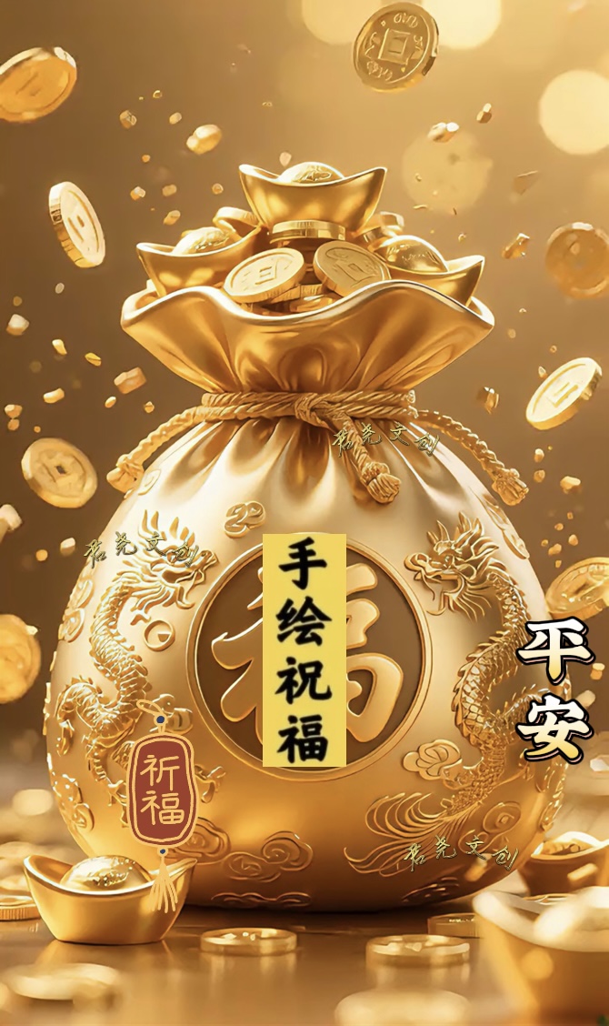 6号 老师推荐 平安手绘卡 福袋生肖挂饰