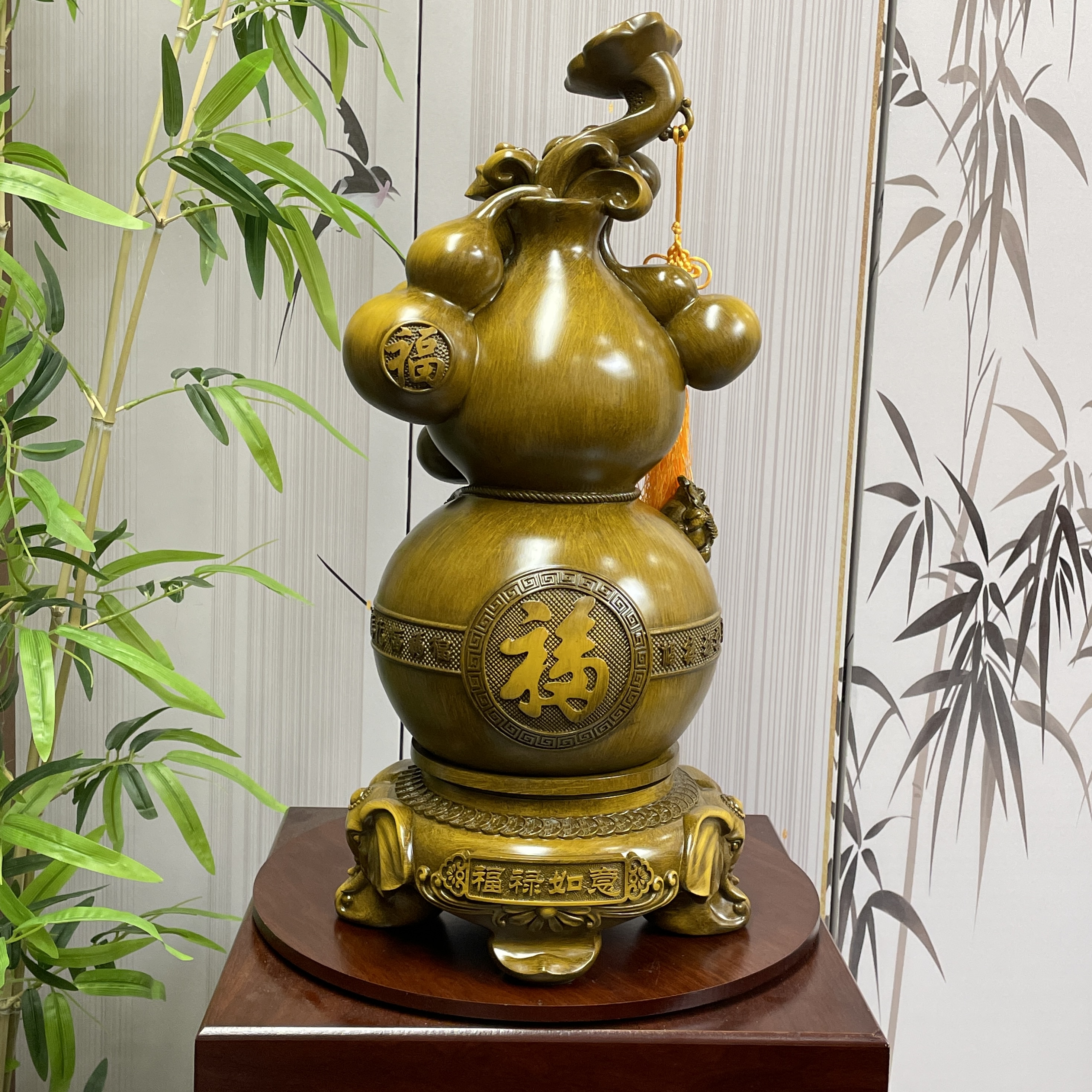 新款福禄如意葫芦摆件新中式家居玄关摆设