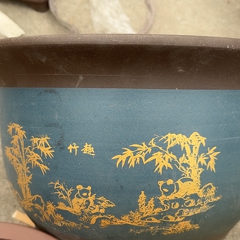 紫砂宜兴紫砂蓝熊猫大