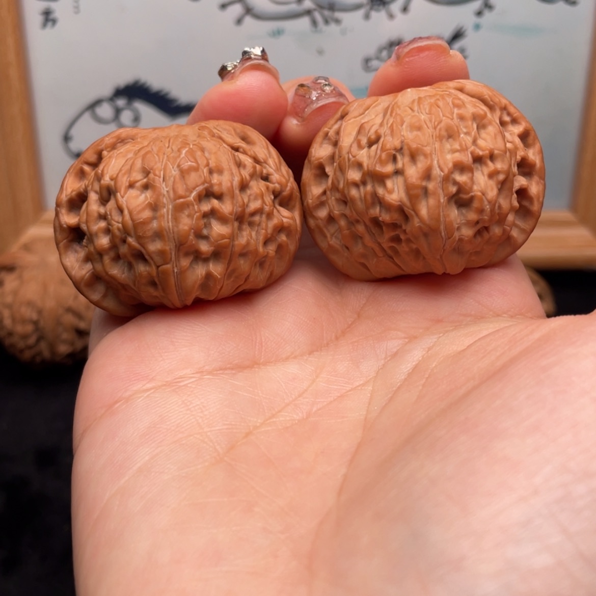 【闪购商品】文玩核桃把件39全品磨盘
