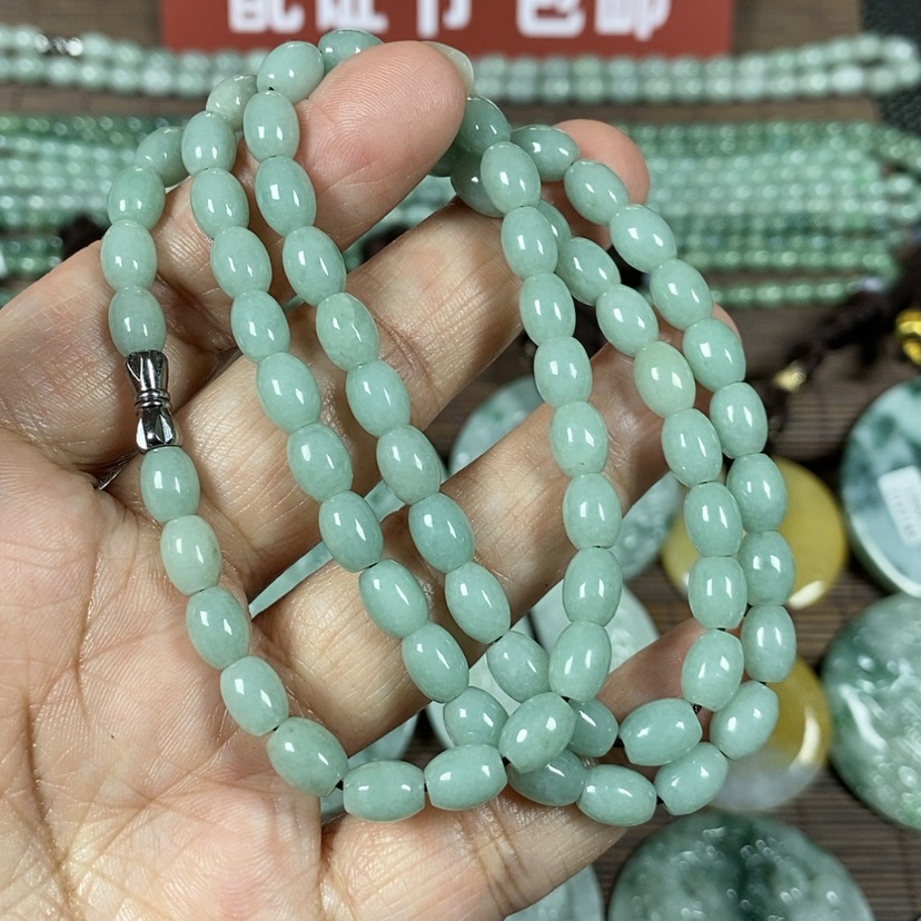 【闪购商品】翡翠颈饰未镶嵌玉项链翡翠玉卡6长60厘米