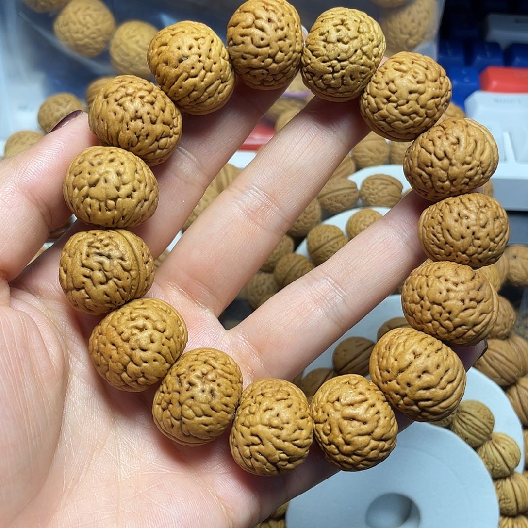 桃木桃核手串21+苹果圆