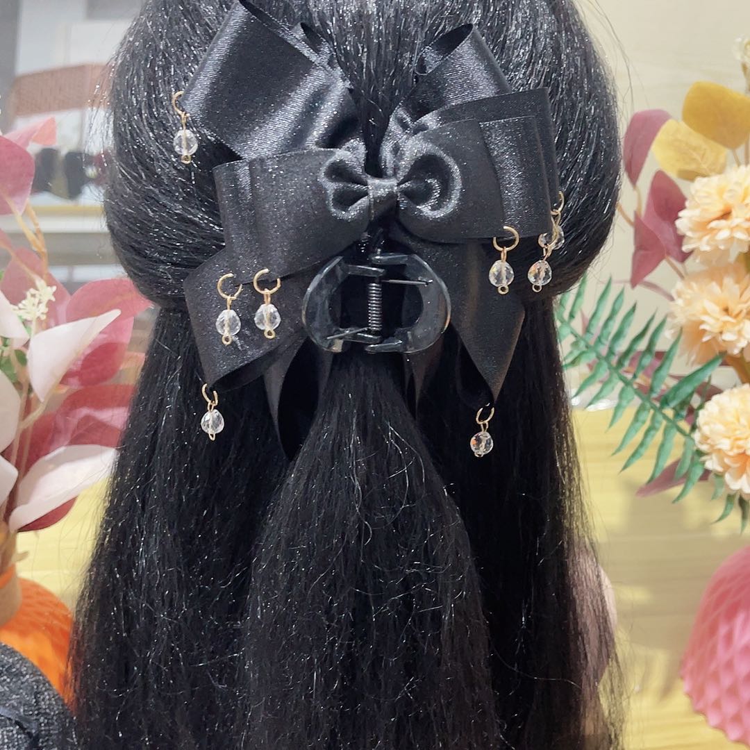 皮质铁合金蝴蝶结发夹