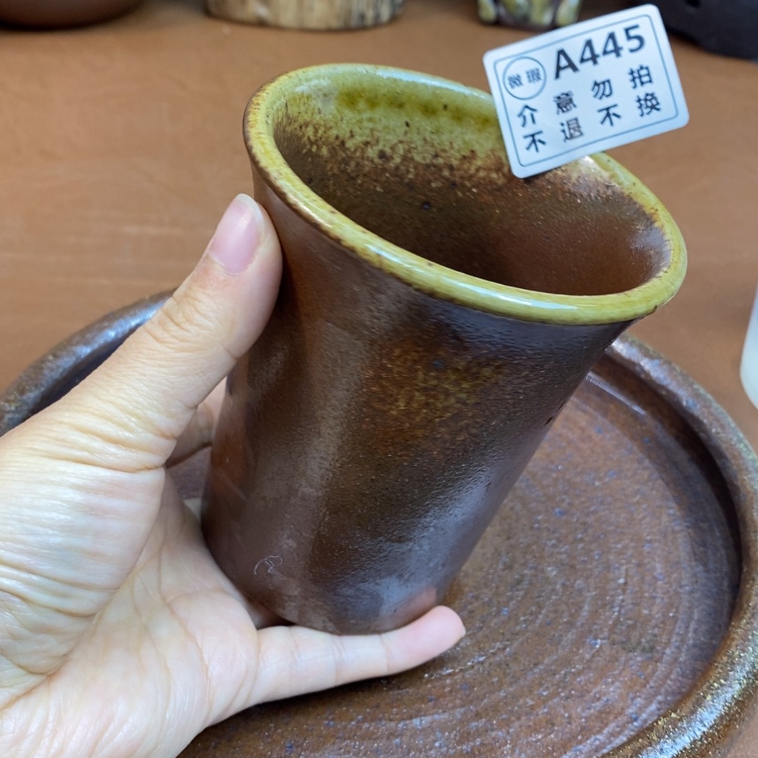 微瑕柴烧啤酒杯果汁杯300