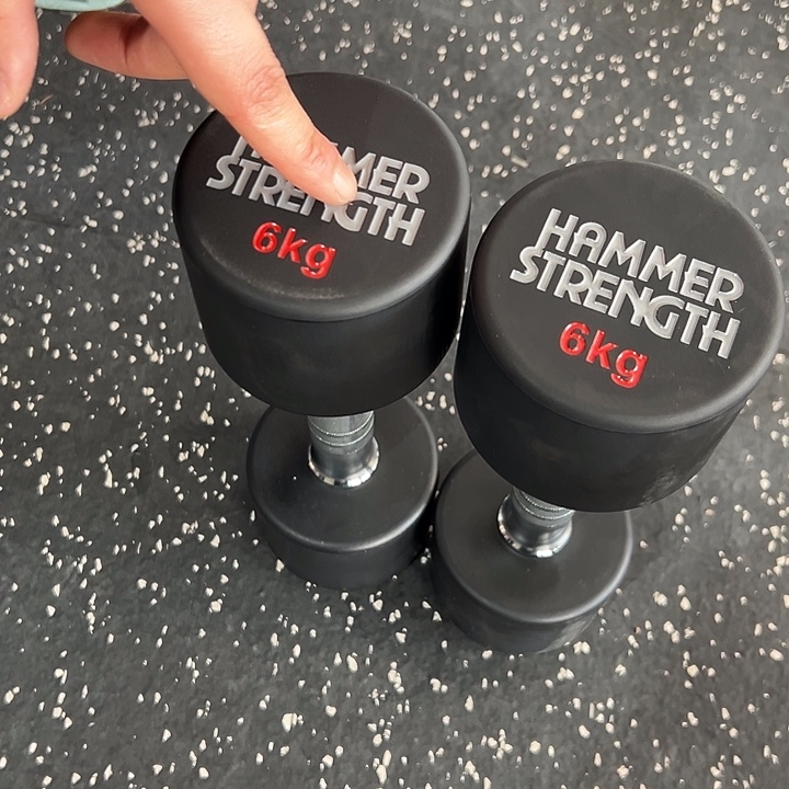 全新悍马纯钢圆头6公斤哑铃一对