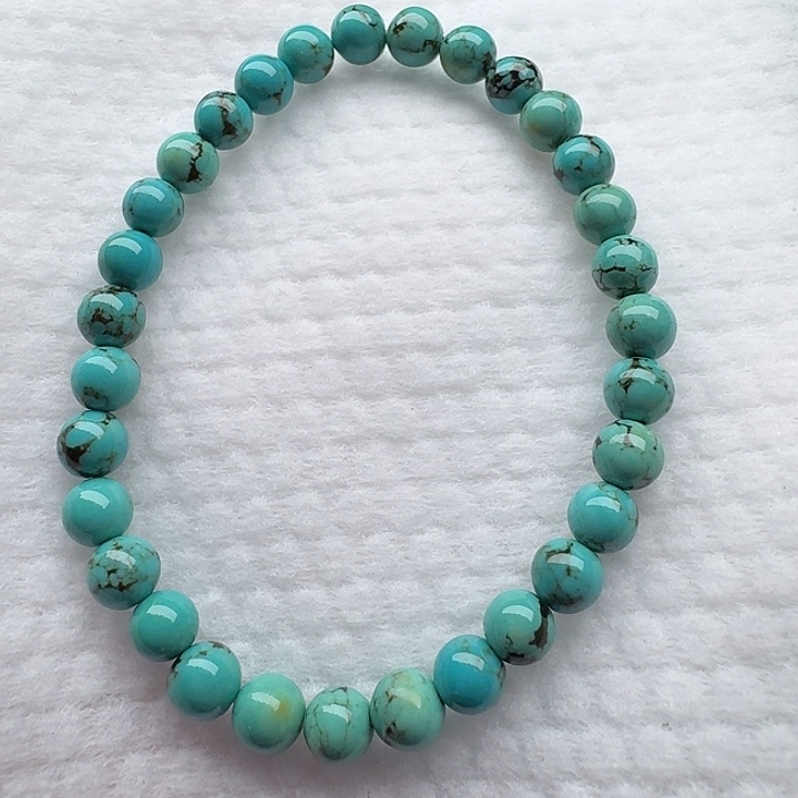 尺寸：6➕绿网花纹圆珠手串