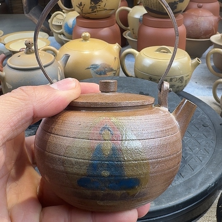 建水紫陶电柴烧 无相提梁壶