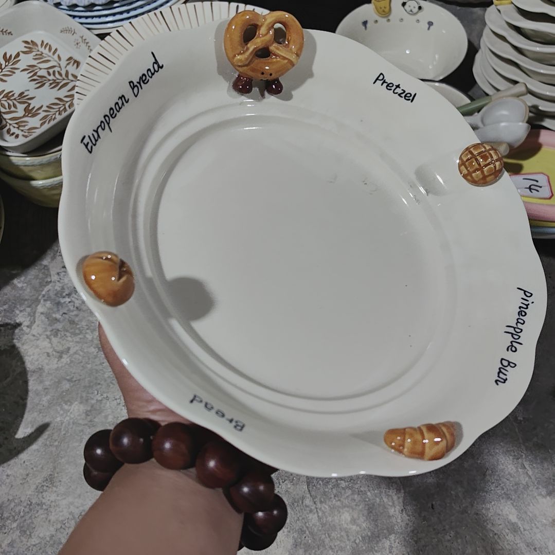 单***红陶瓷便携款瑕疵陶瓷介意不拍10寸裂