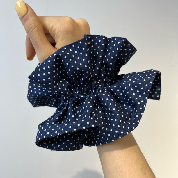 【藏蓝波点】气质百搭发圈发饰小众时尚简夏季头饰轻奢ins