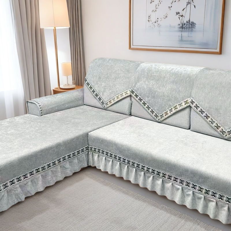 雪尼尔沙发垫防滑耐磨四季通用简约沙发套盖布沙发坐垫子沙发巾全