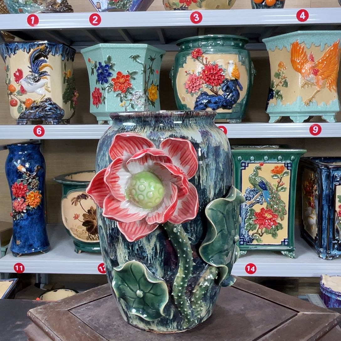 内口10内深22正宗岭南石湾花瓶