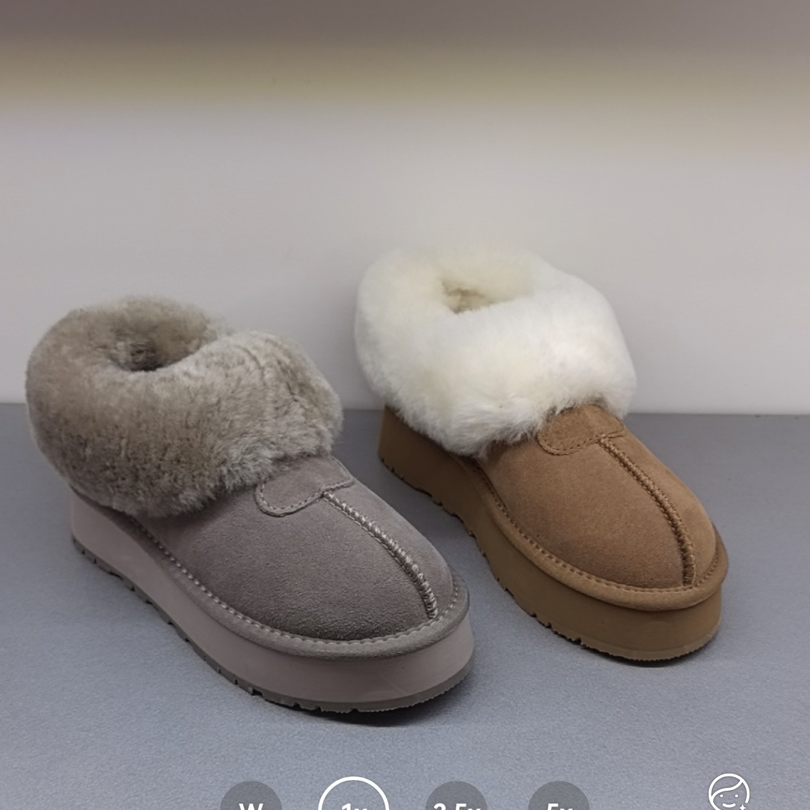 诗涵家 真皮厚底雪地靴244732