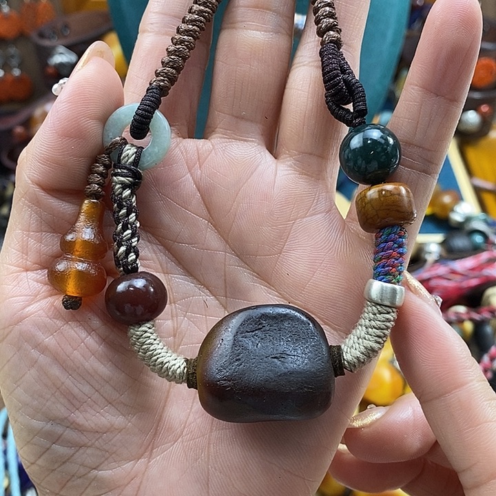 未镶嵌项链蜜蜡项链