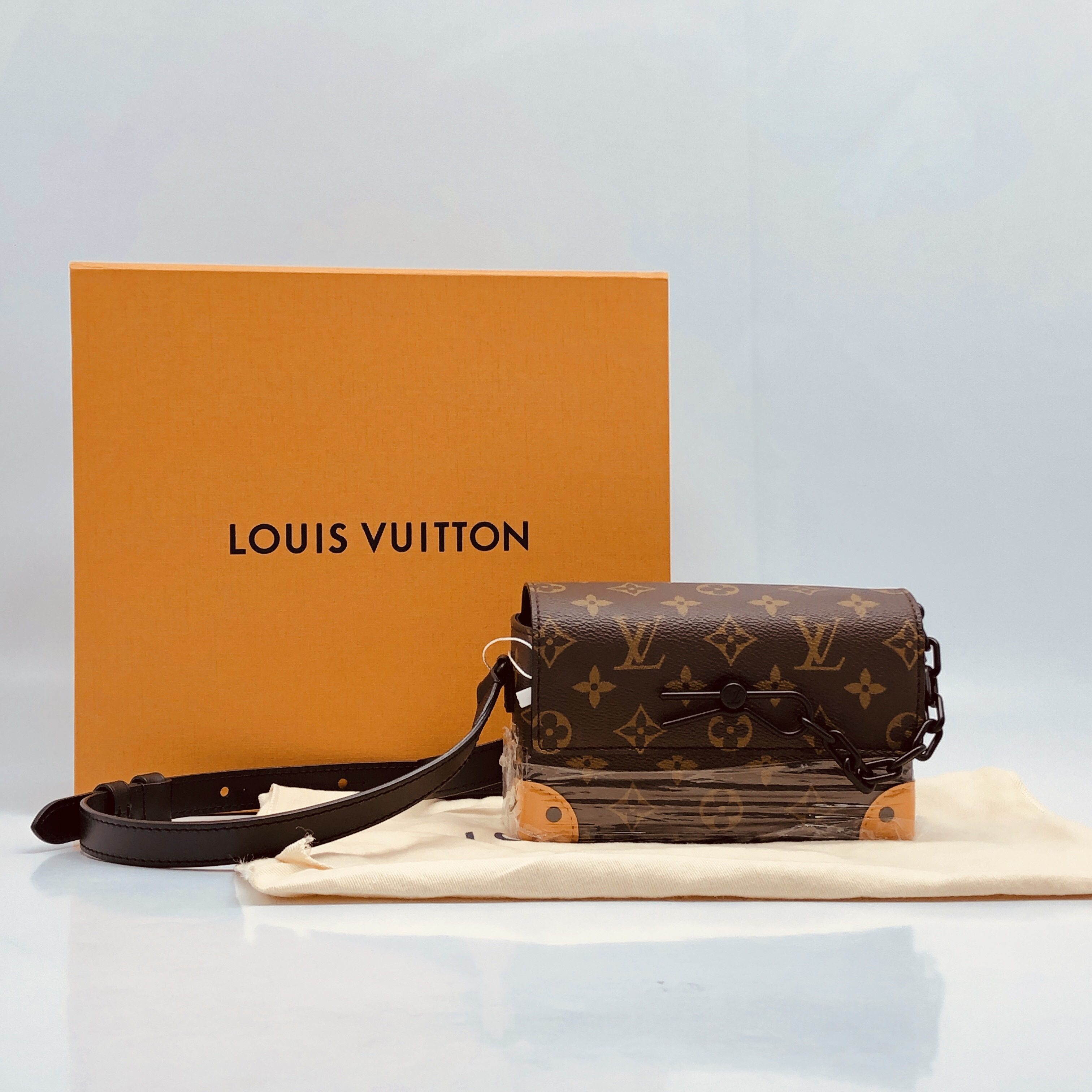 99新 LouisVuitton/路易威登 steamer棕老花盒子/4656号