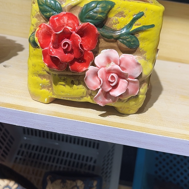 瓷片花盆多肉植物艺术品